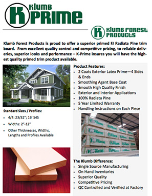 Klumb Lumber K-Prime Flyer